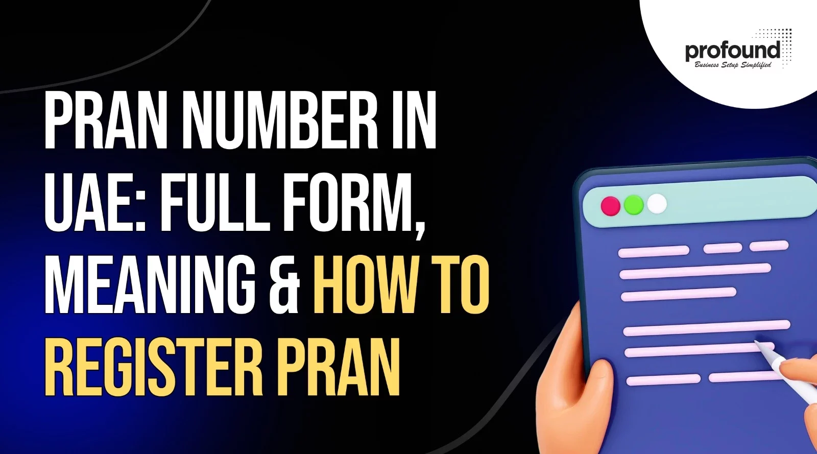 PRAN Number in UAE